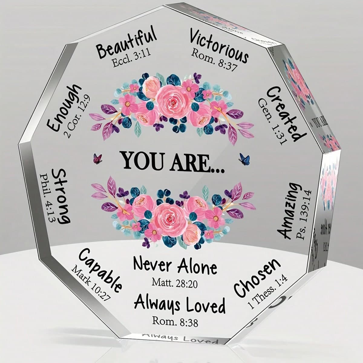 1 Pièce Cadeau En Acrylique Pour Femmes, Anniversaire, Inspiration, Cadeaux Spirituels, Pour Les Femmes Catholiques, Offert Aux Mères, Amis,