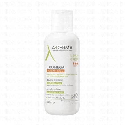 A-DERMA Exomega Control - baume émollient flacon pompe 400ml