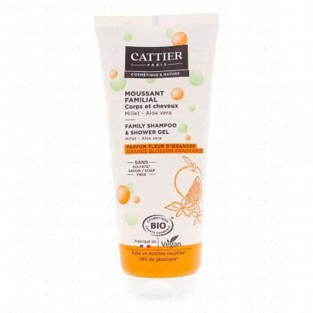 CATTIER Moussant familial fleur d'oranger corps et cheveux bio flacon 200ml