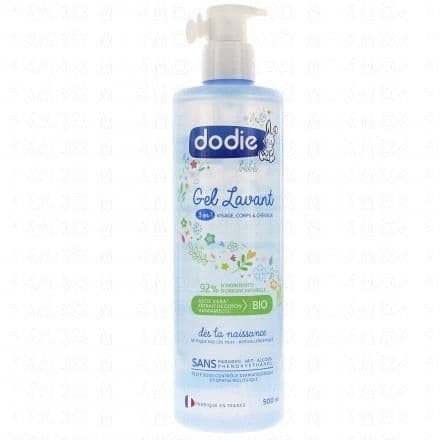 DODIE Hygiène et Soin - Gel lavant 3 en 1 bio flacon pompe 500ml