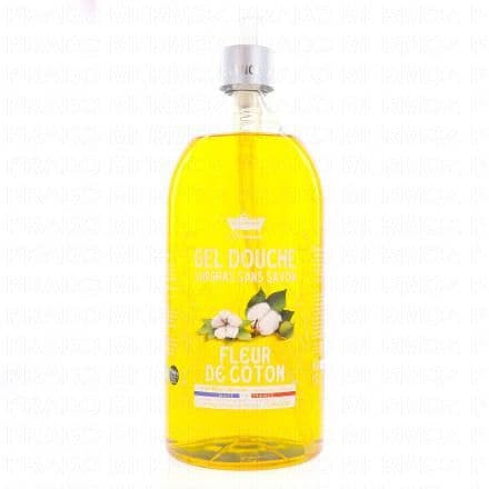LES PETITS BAINS DE PROVENCE Savon liquide de Marseille parfum fleur de coton 1L